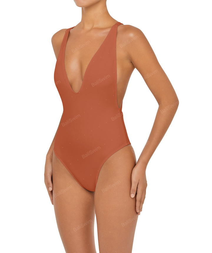BSWS-S54 Low Back Criss Cross One Piece