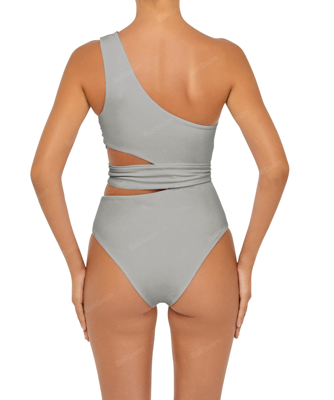 BSWS-S55 Cut Out One Shoulder Swimsuit