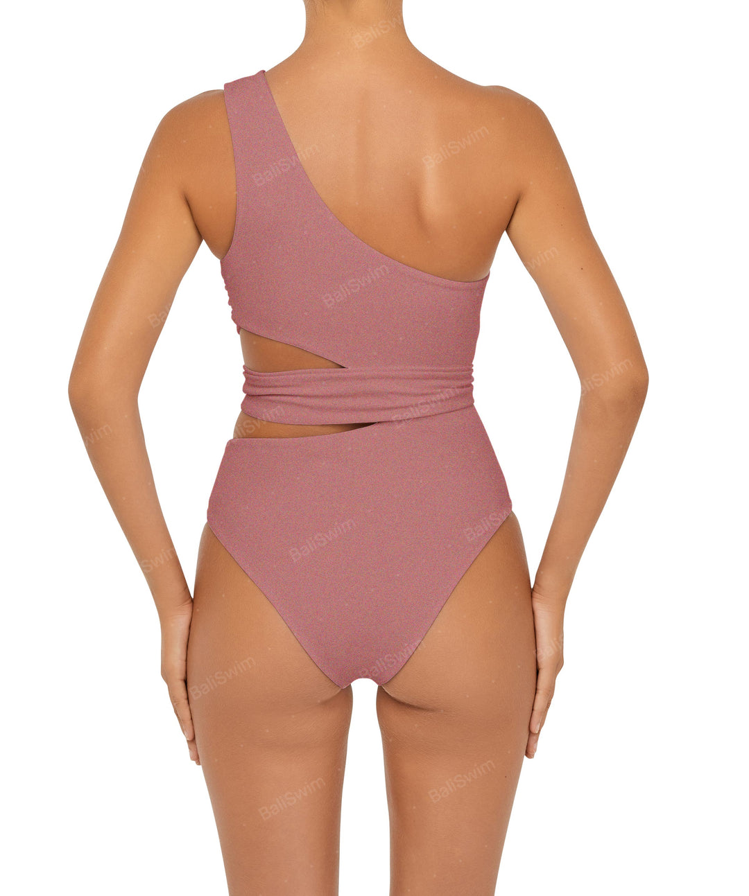 BSWS-S55 Cut Out One Shoulder Swimsuit