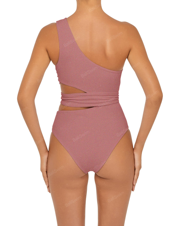 BSWS-S55 Cut Out One Shoulder Swimsuit