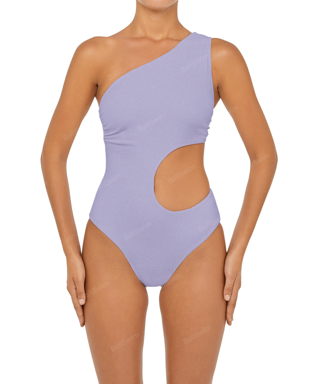 BSWS-S55 Asymmetrical Side Cutout Wrap Around One Piece
