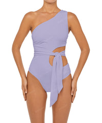 BSWS-S55 Asymmetrical Side Cutout Wrap Around One Piece