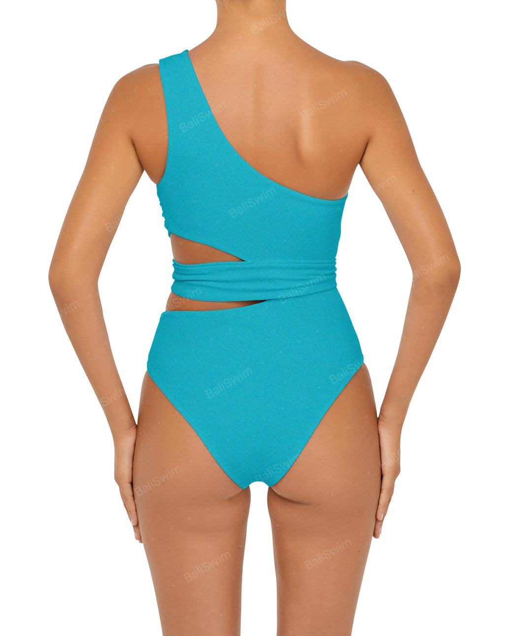 BSWS-S55 Asymmetrical Side Cutout Wrap Around One Piece