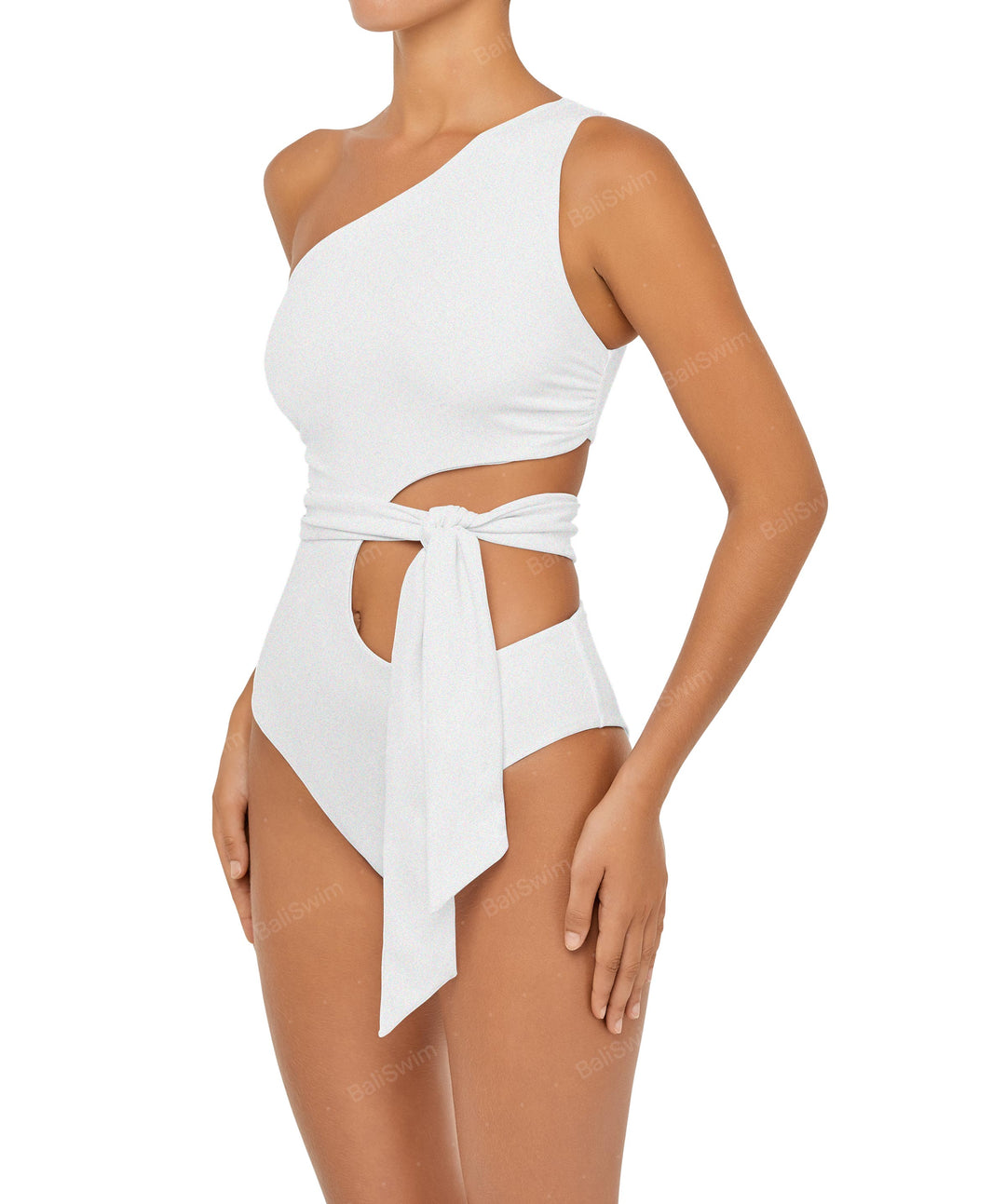 BSWS-S55 Cut Out One Shoulder Swimsuit