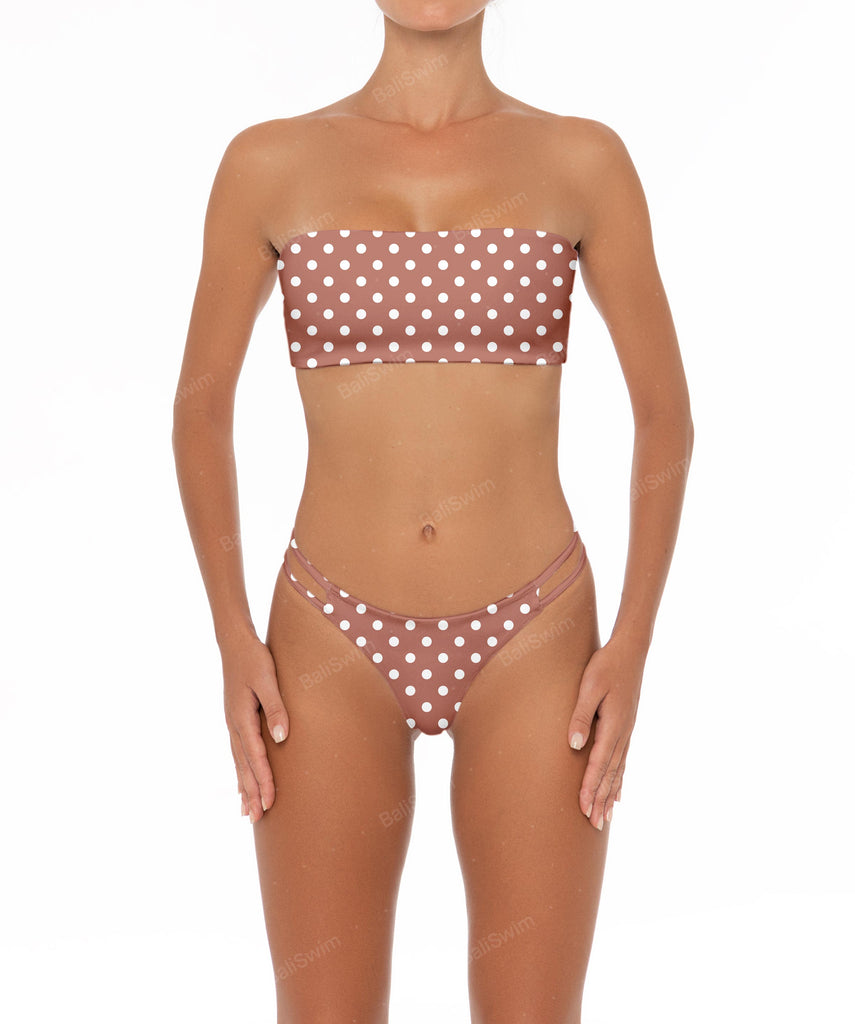BSWS-T02 Strappy Bandeau Bikini Top – Bali Swim
