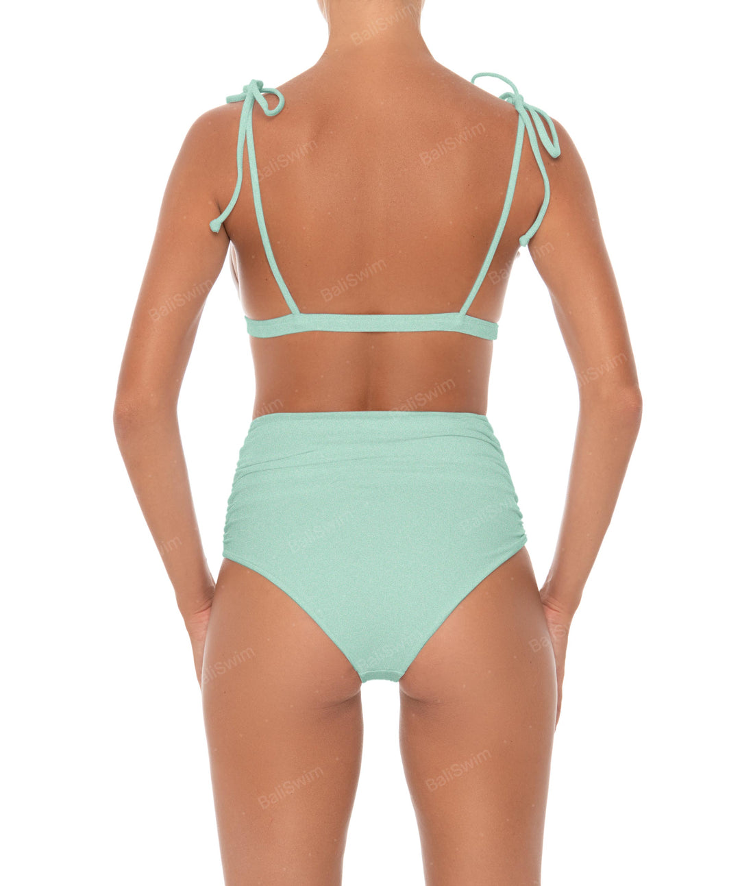 BSWS-B31 Gathered High Rise Bikini Bottom