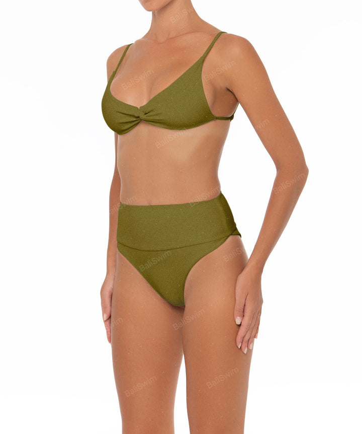 BSWS-B37 High Waisted Wide Band Bikini Bottom