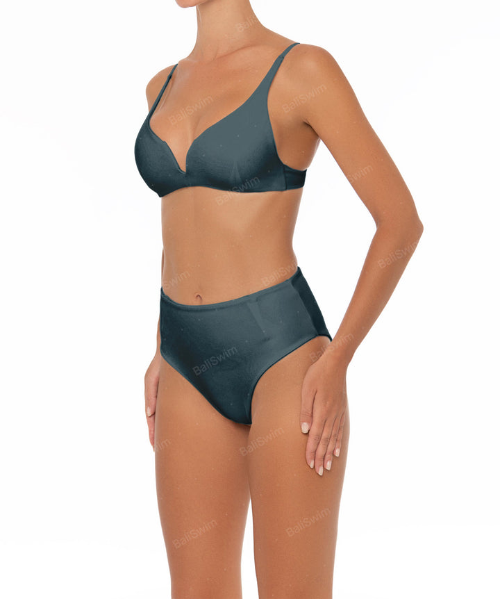 BSWS-B40 Darted High Rise Bikini Bottom