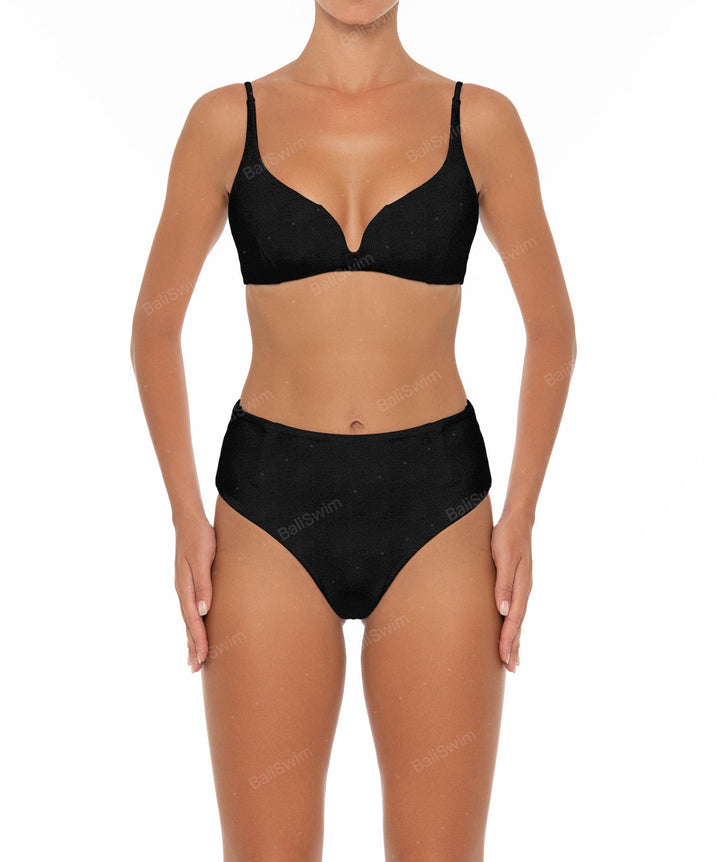BSWS-B40 Darted High Rise Bikini Bottom