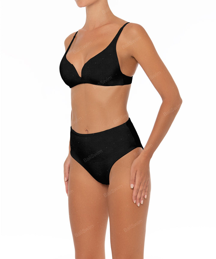 BSWS-B40 Darted High Rise Bikini Bottom