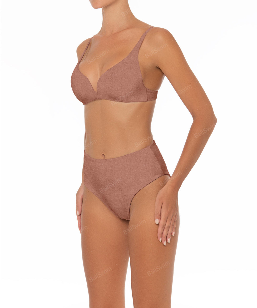 BSWS-B40 Darted High Rise Bikini Bottom