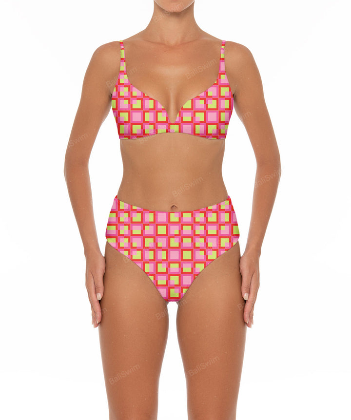 BSWS-B40 Darted High Rise Bikini Bottom
