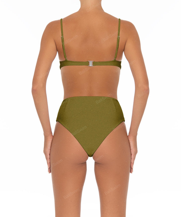 BSWS-B40 Darted High Rise Bikini Bottom