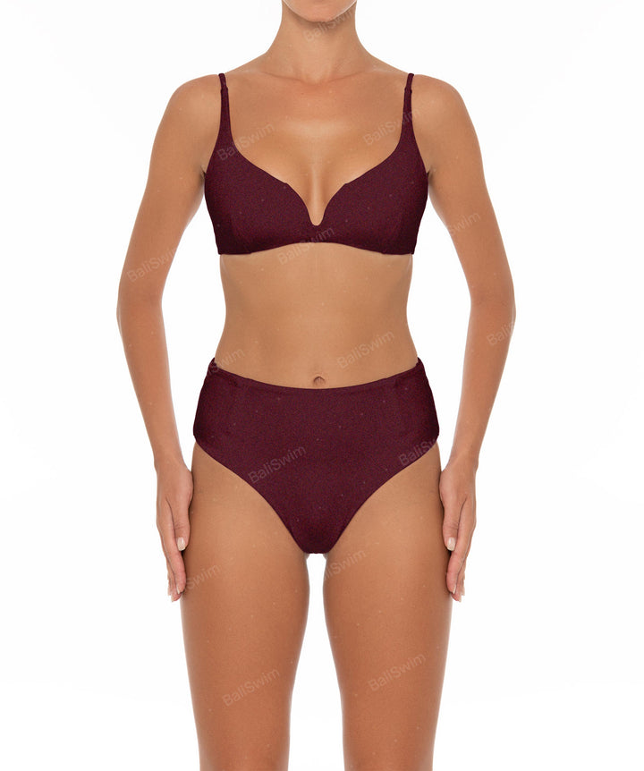 BSWS-B40 Darted High Rise Bikini Bottom