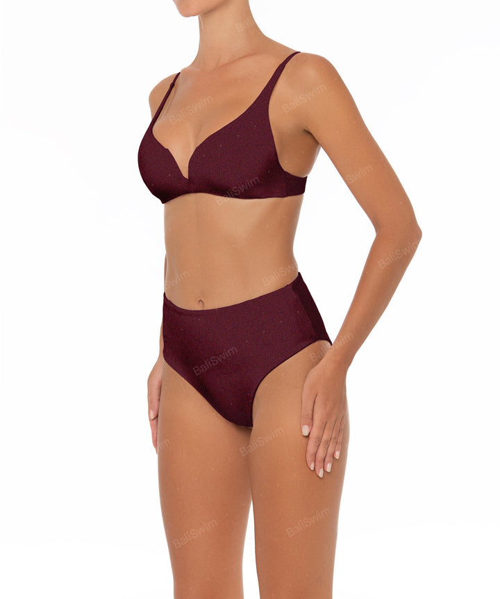BSWS-B40 Darted High Rise Bikini Bottom