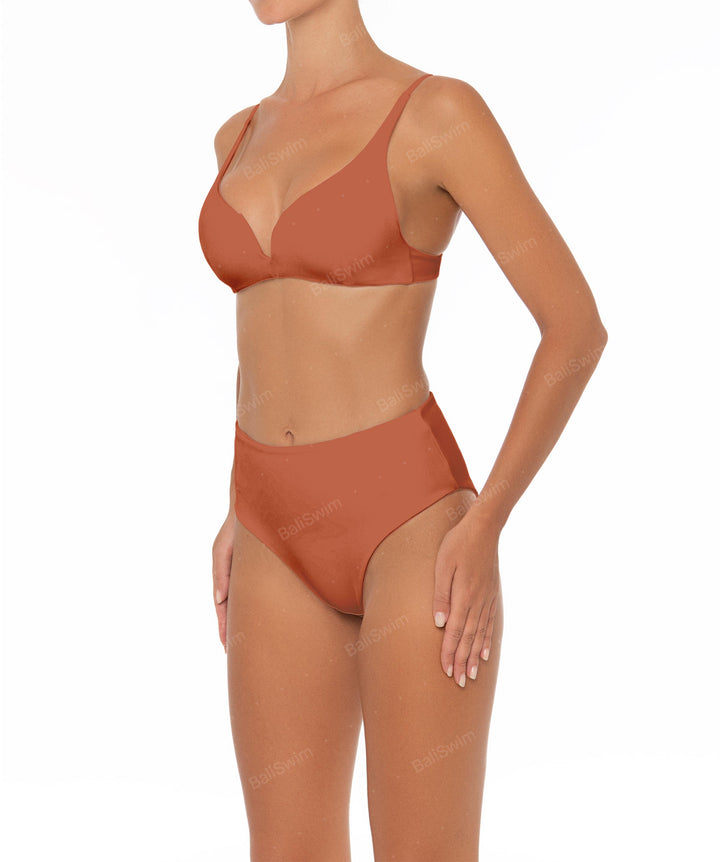 BSWS-B40 Darted High Rise Bikini Bottom