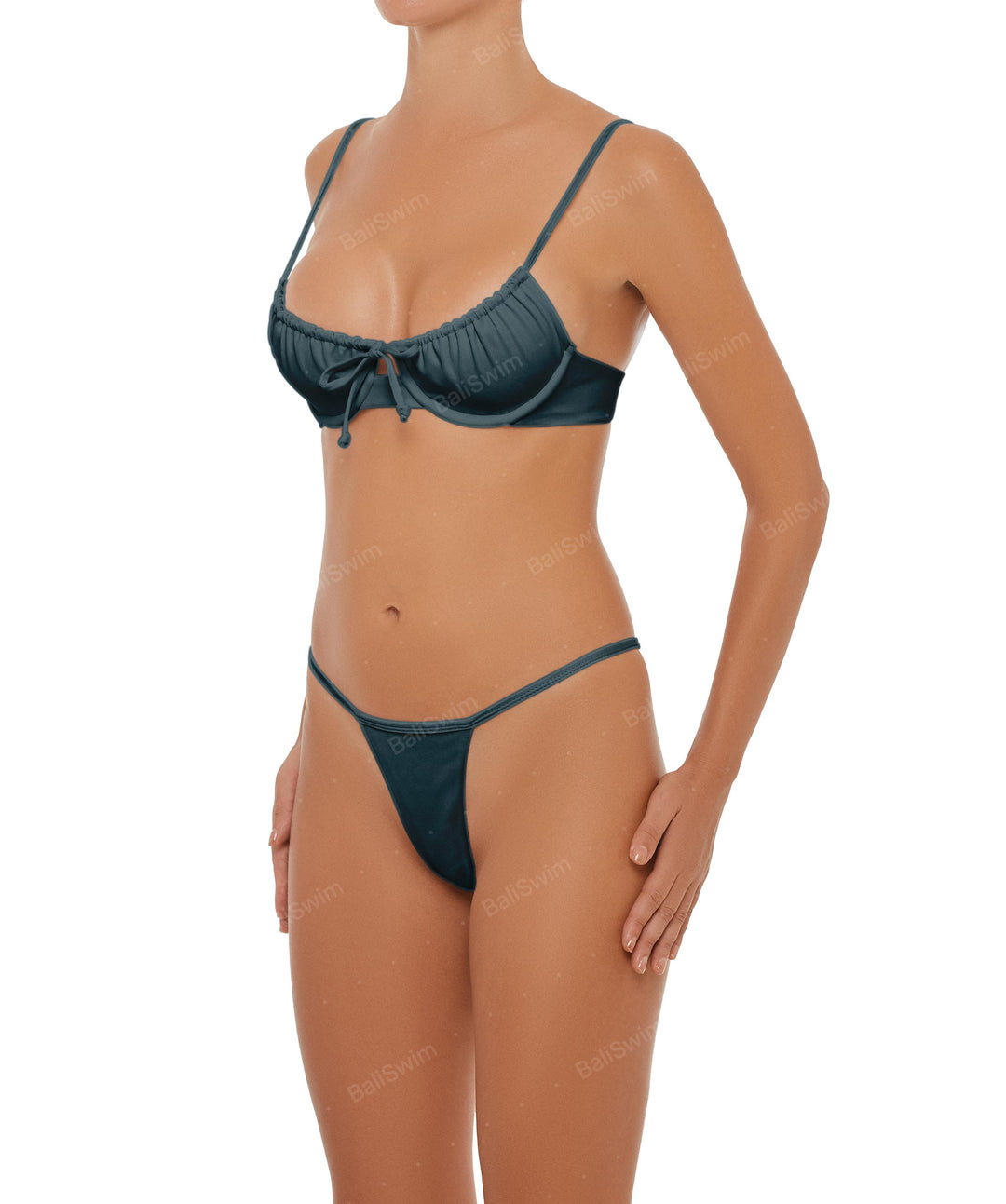 BSWS-B63 Ruched Bikini Bottom