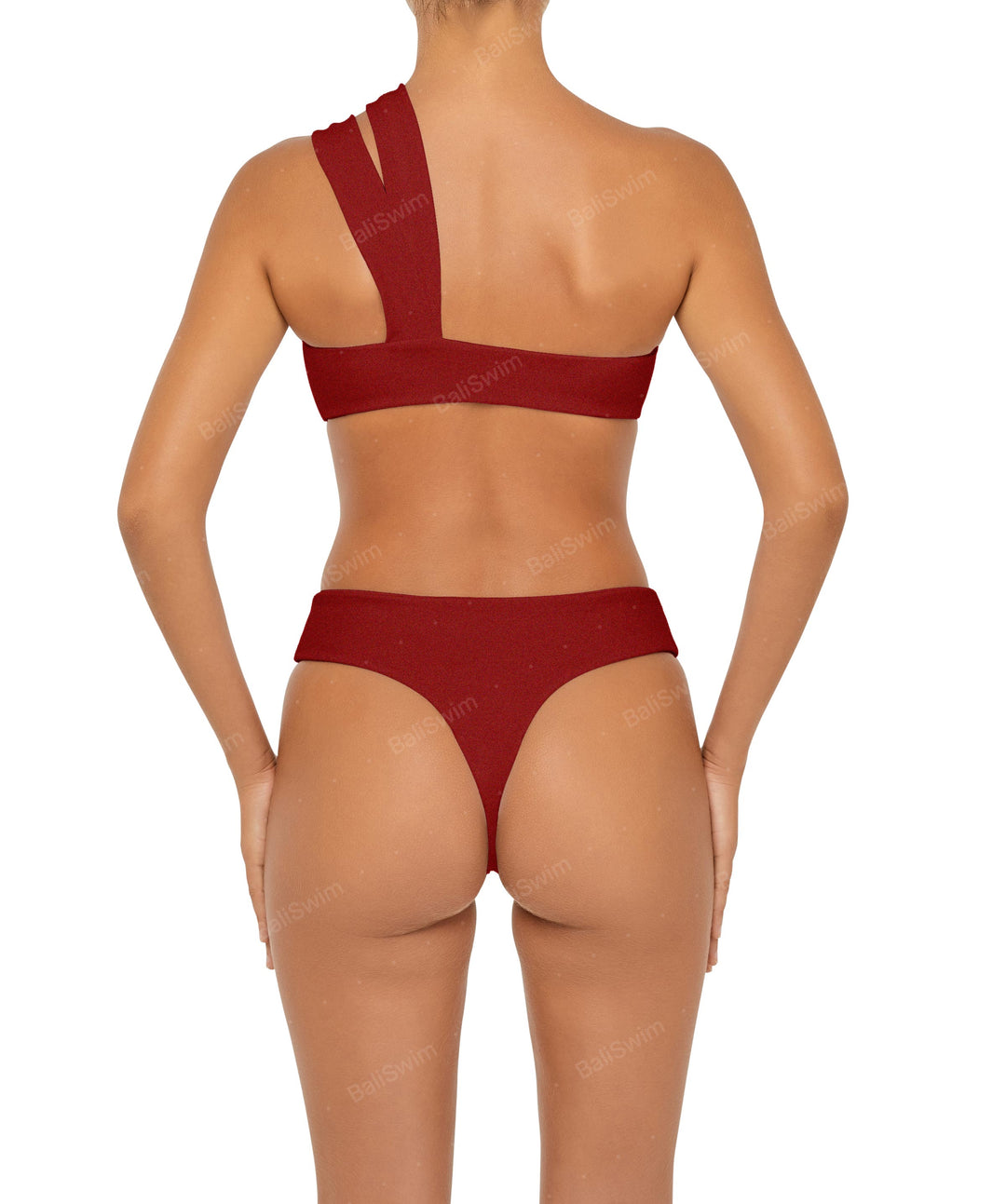 BSWS-T83 Double Strap One Shoulder Bandeau Top