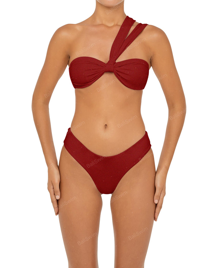 BSWS-T83 Double Strap One Shoulder Bandeau Top