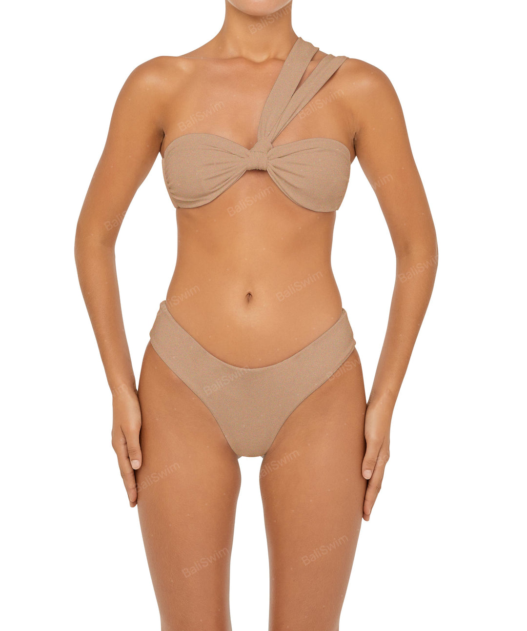 BSWS-T83 Double Strap One Shoulder Bandeau Top