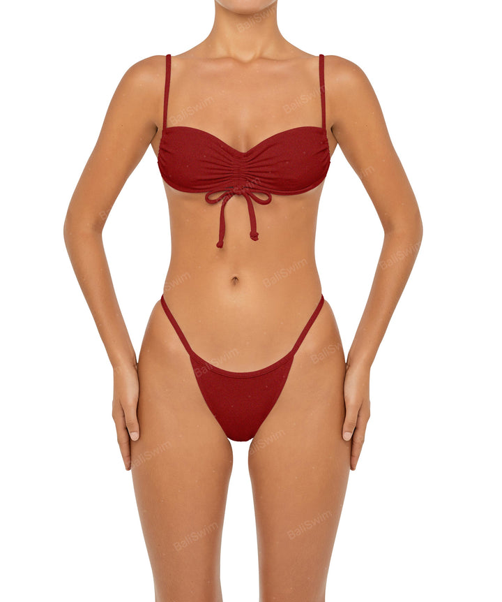BSWS-T85 Adjustable Gathered Bikini Top