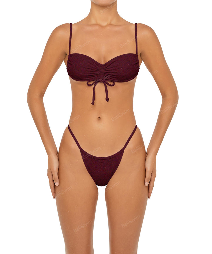 BSWS-T85 Adjustable Gathered Bikini Top