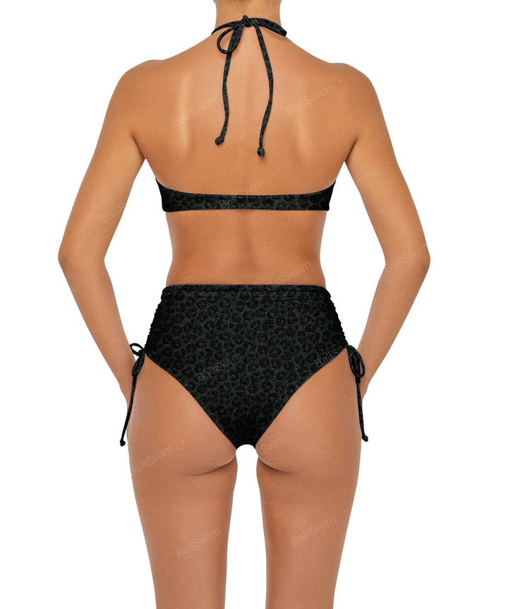 BSWS-B89 High Waisted Side Tunneled Bikini Bottom