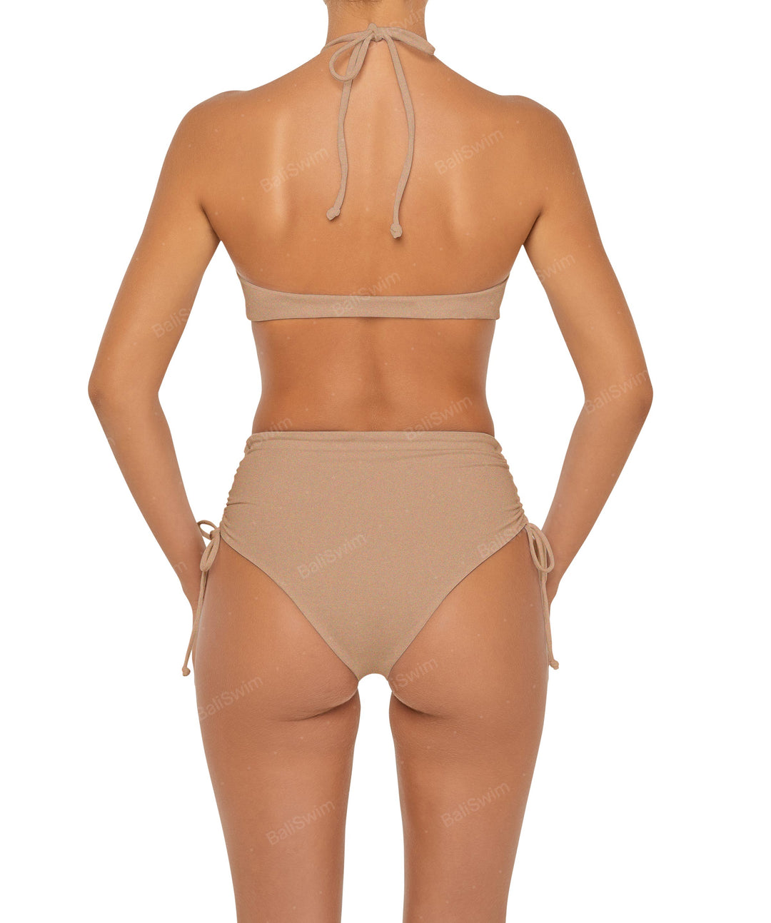 BSWS-B89 High Waisted Side Tunneled Bikini Bottom