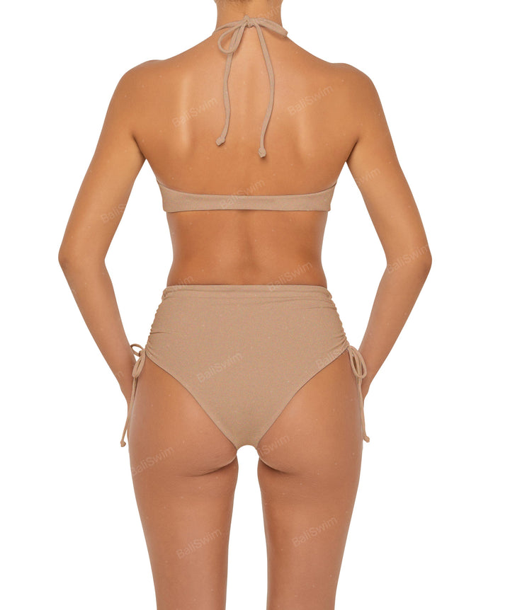 BSWS-B89 High Waisted Side Tunneled Bikini Bottom