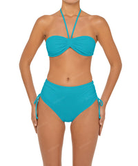 BSWS-B89 High Waisted Side Tunneled Bikini Bottom