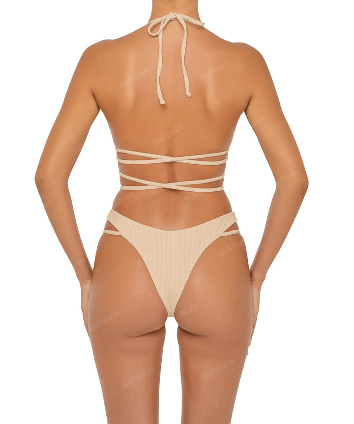 BSWS-T91 Wrap Around Straps Halter Bikini Top