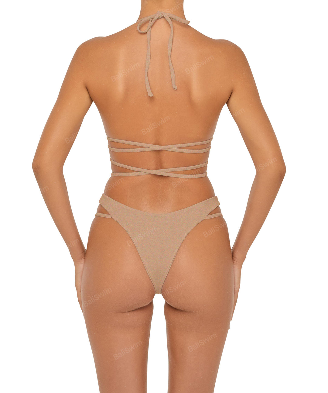 BSWS-B91 V-Waisted Double Strap Bikini Bottom