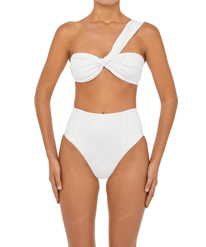 BSWS-T92 Ruched One Shoulder Bikini Top