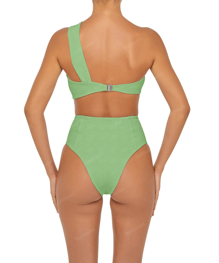 BSWS-T92 Ruched One Shoulder Bikini Top