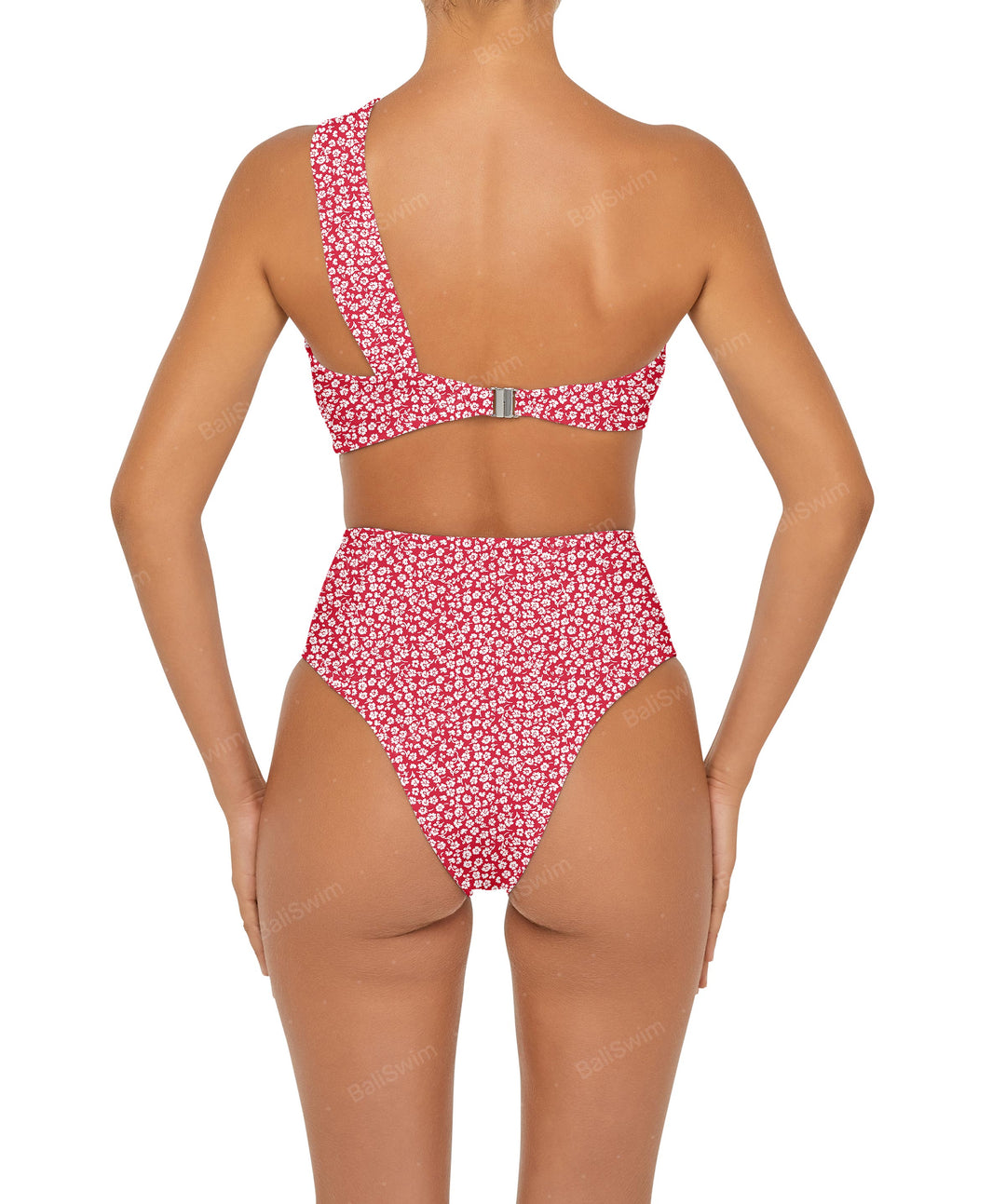 BSWS-T92 Ruched One Shoulder Bikini Top