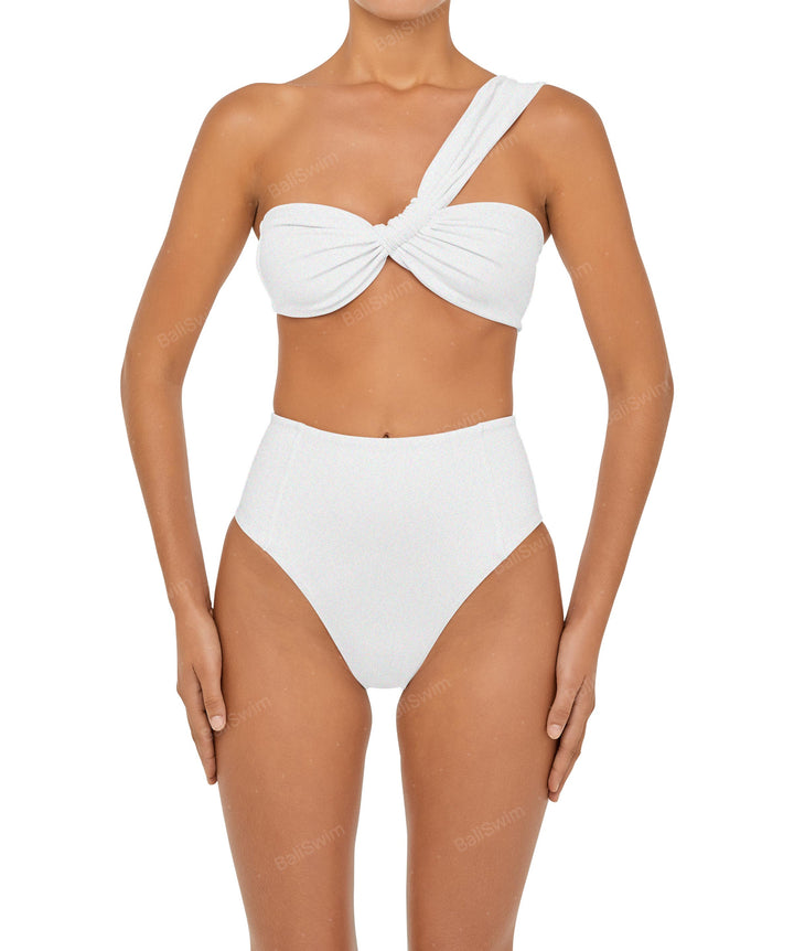 BSWS-T92 Ruched One Shoulder Bikini Top
