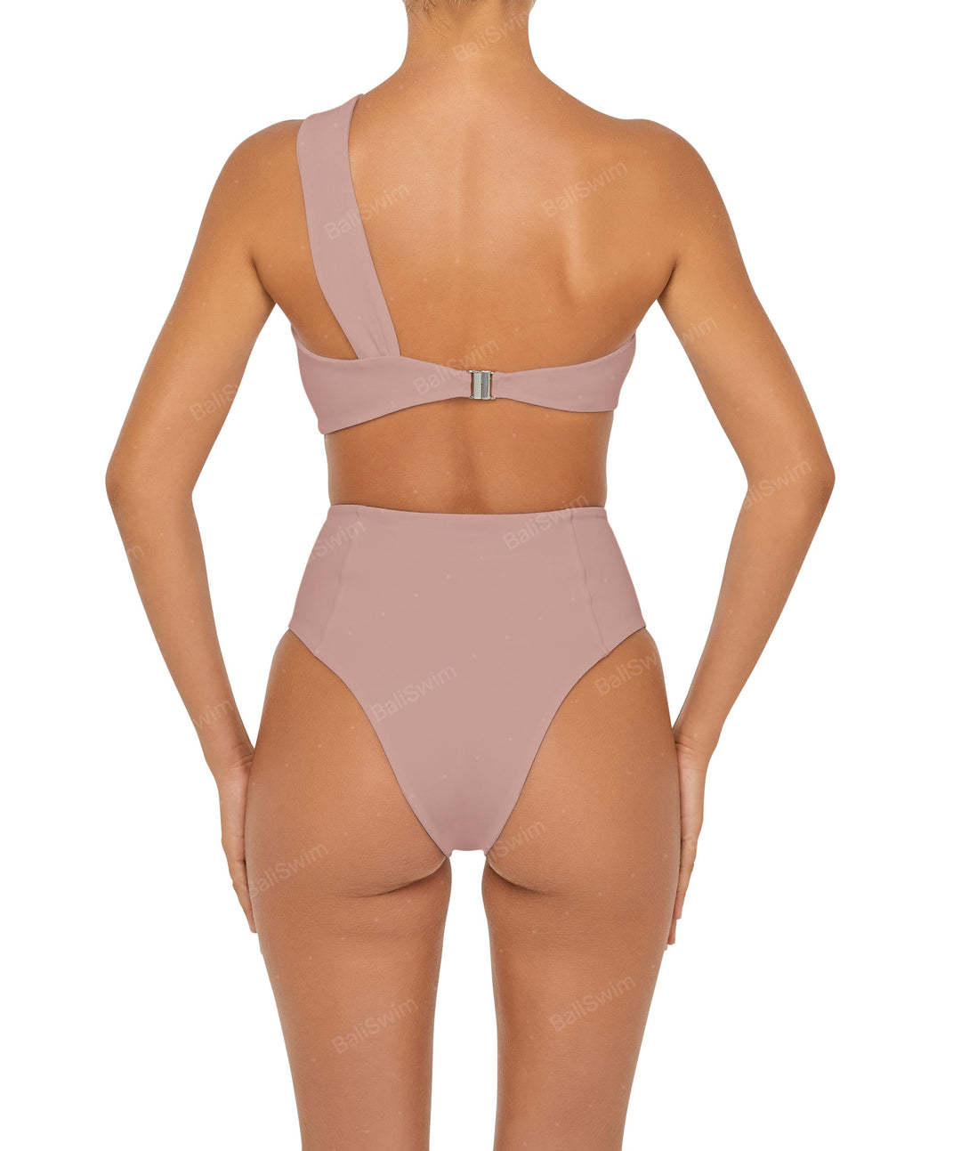 BSWS-T92 Ruched One Shoulder Bikini Top