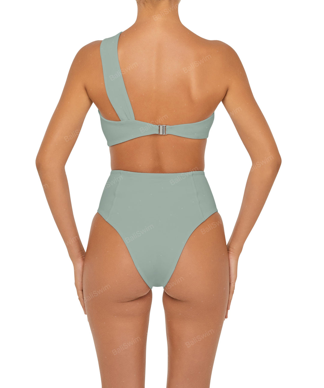 BSWS-T92 Ruched One Shoulder Bikini Top