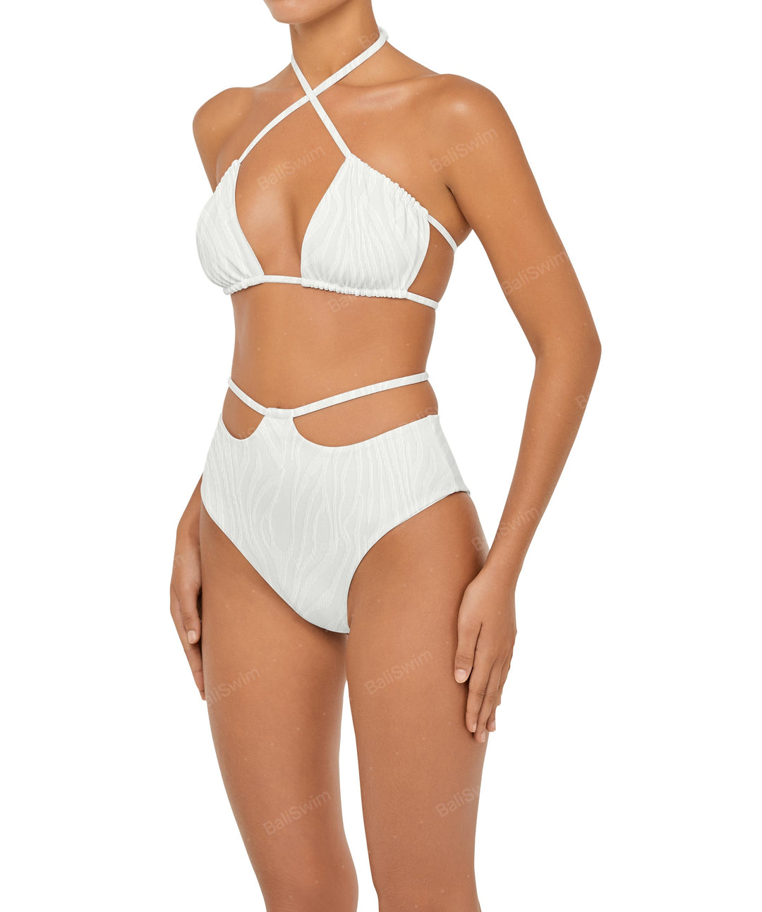 BSWS-B93 High Rise Waist Strap Bikini Bottom