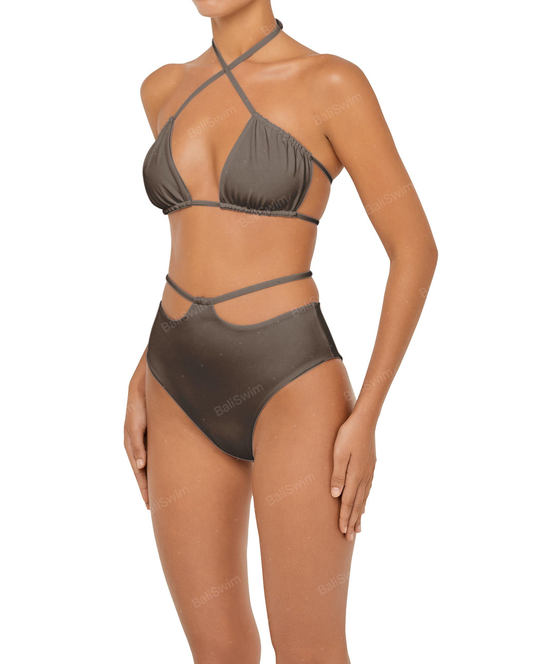 BSWS-B93 High Rise Waist Strap Bikini Bottom