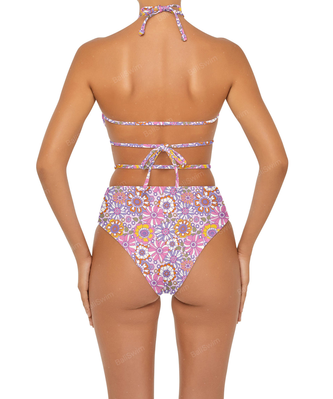 BSWS-B93 High Rise Waist Strap Bikini Bottom
