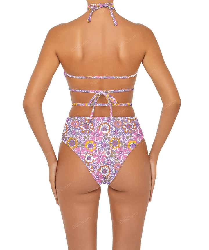 BSWS-B93 High Rise Waist Strap Bikini Bottom