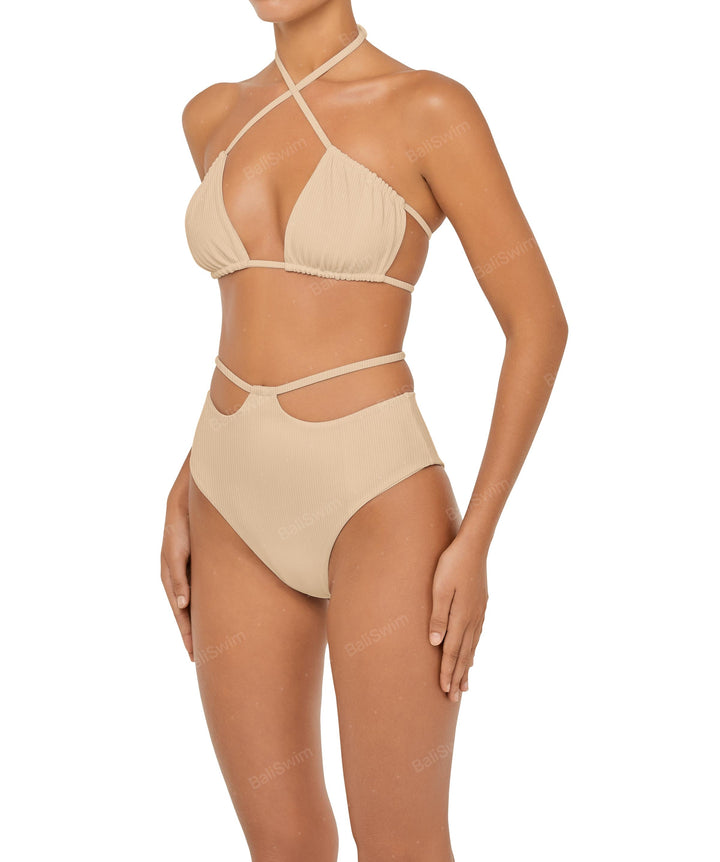 BSWS-B93 High Rise Waist Strap Bikini Bottom