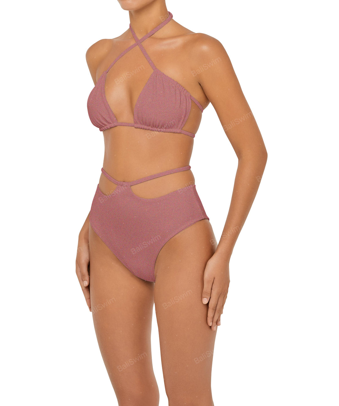 BSWS-B93 High Rise Waist Strap Bikini Bottom