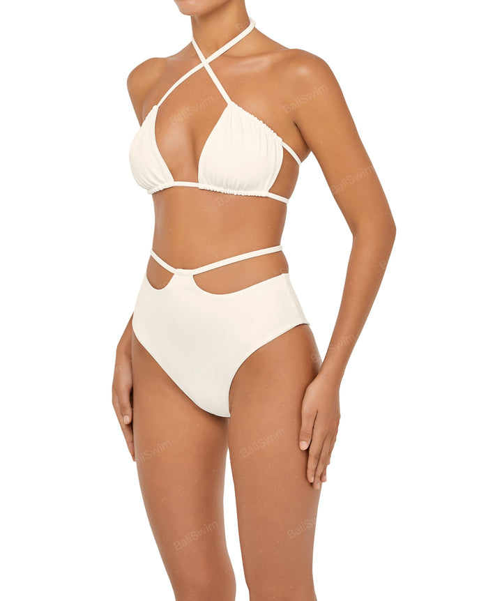 BSWS-B93 High Rise Waist Strap Bikini Bottom