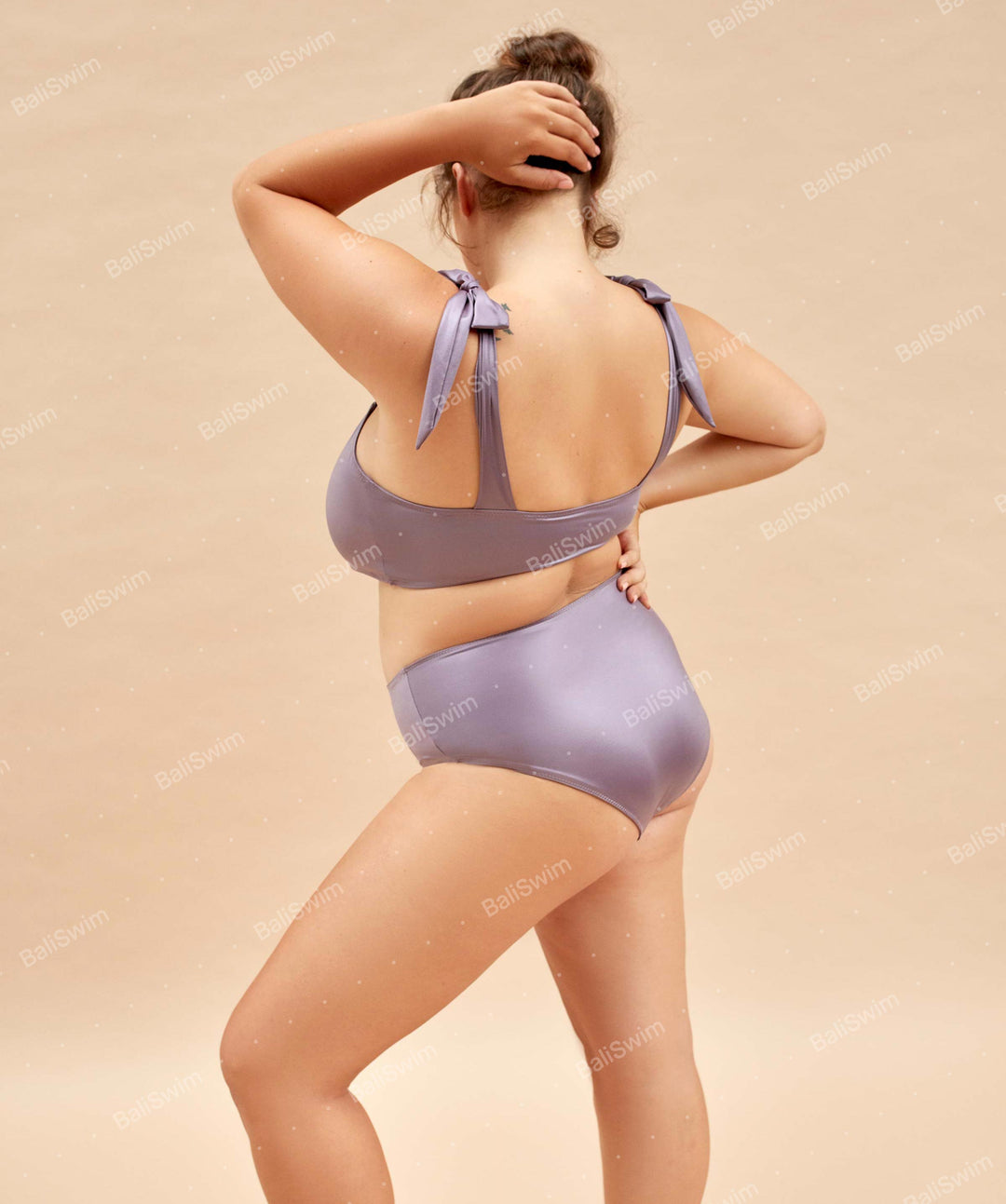 Adjustable Tie Strap Bikini Top Color Madreperla (BSWSP-T06) by Bali Swim
