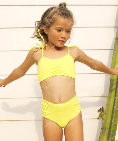 Girl's Bikini Bottom Color Lemon Zest (BSGS-B02) by Bali Swim